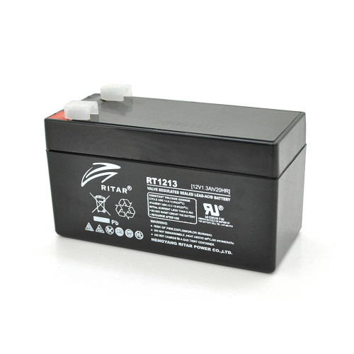 Акумуляторна батарея AGM RITAR RT1213, Black Case, 12V 1.3Ah( 98 х 44 х 53 (59) ) Q20