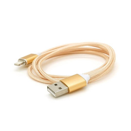 Магнітний кабель USB 2.0/Micro, 1m, 2А, індикатор заряду, тканинне обплетення, знімач, Gold, Blister ( під наконечник 8751 )