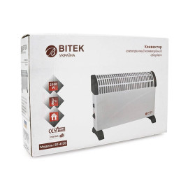 Електричний конвектор BITEK BT-4120. Потужність: 2000 Вт (3 режими: 750/1250/2000 Вт). White. Box