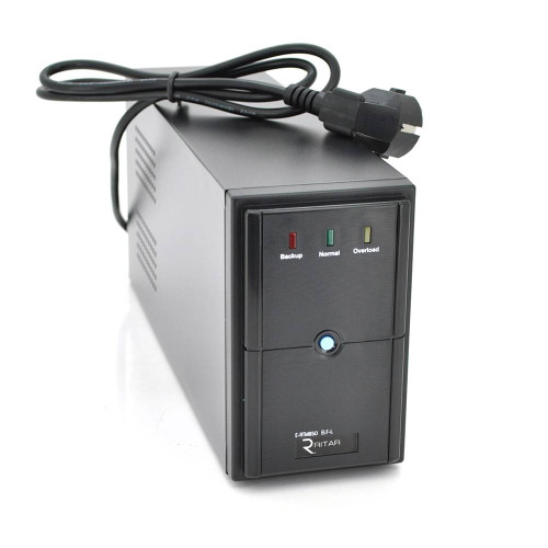 ДБЖ Ritar E-RTM850 (510W) ELF-L, LED, AVR, 2st, 2xSCHUKO socket, 1x12V9Ah, metal CaseQ4 (370*130*210)5,8кг (310*85*140)