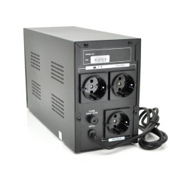 ДБЖ Ritar E-RTM1000 (600W) ELF-D, LCD, AVR, 3st, 3xSCHUKO socket, 2x12V7Ah, metal Case. Q2 (405*195*285)10 кг (340*120*190)