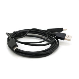 Конвертер MHL microUSB (тато) + USB (тато) => HDMI(тато) 1.8м, Black, 4K/2K, BOX