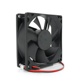 Кулер корпусний Merlion 8025, 80x80x25mm, 12V/0.3A, RPM 1500±10%, 2-pin, Black, OEM