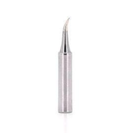 Жало для паяльника BAKKU BK-900M-T-S, silver, 4*6,3mm, мідь, гальванічне покриття, висока теплопровідність, швидке нагрівання, широкий конус гнутий