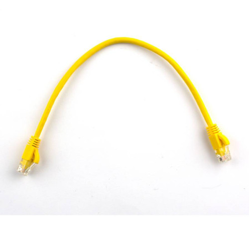Патч-корд литий RITAR, CCA, UTP, RJ45, Cat.5e, 0,3m, жовтий Q710