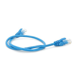 Патч-корд литий RITAR, CCA, UTP, RJ45, Cat.5e, 0,3m, синій Q1000