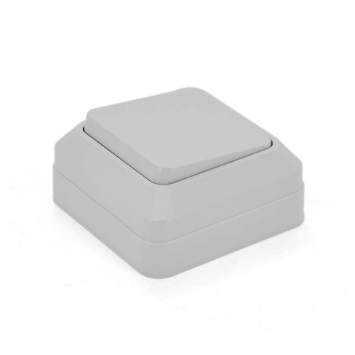 Вимикач одинарний зовнішнього монтажу O0021, White,