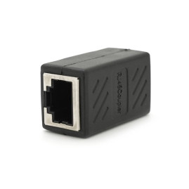 З'єднувач RJ45 8P8C мама / мама RJ45 для з'єднання кабелю, екранований, чорний, Q50