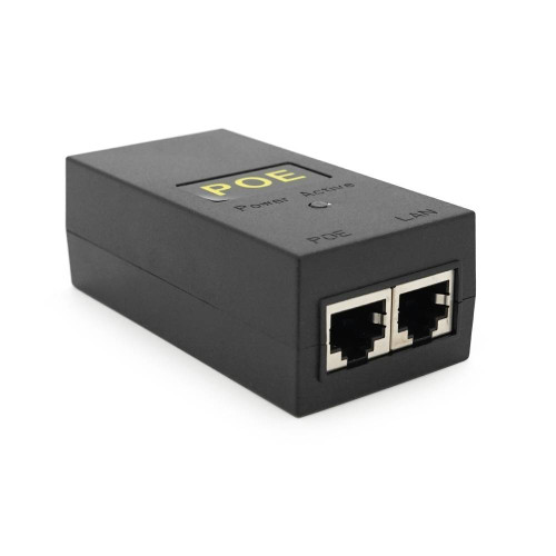 POE інжектор 48V 0.5A (24Вт) з портами Ethernet 10/100Мбіт/с, без кабелю живлення
