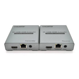 Одноканальний активний подовжувач HDMI сигналу по UTP кабелю з ик управлінням до 120 метрів, cat5e/cat6e 4K/1080P з блоком живлення.