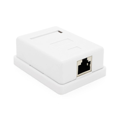 Розетка RITAR FTP 8P8C RJ45 1 порт Cat-6,накладна біла Q500