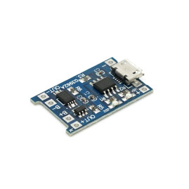 Контролер заряду для літієвої батареї 18650, 1А, роз'єм micro-USB