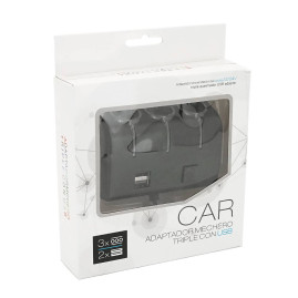 АЗП розгалужувач WEIFENG, 12V-3 * 12V + 2 * USB, Black, Blister