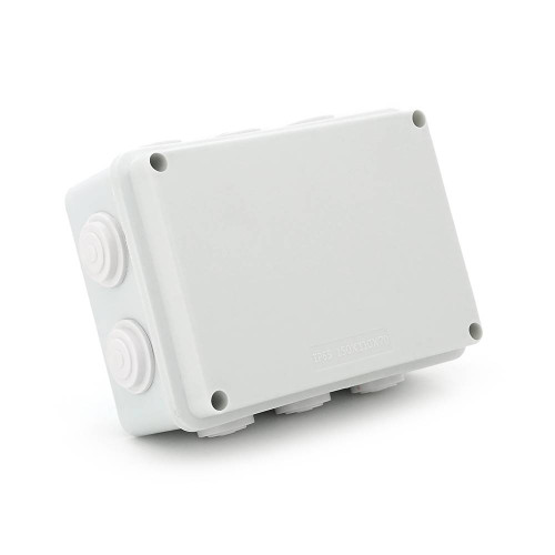 Коробка розподільна зовнішня YOSO 150x110x70 IP65 колір білий, 10 отворів, соски в комплекті, BOX, Q100
