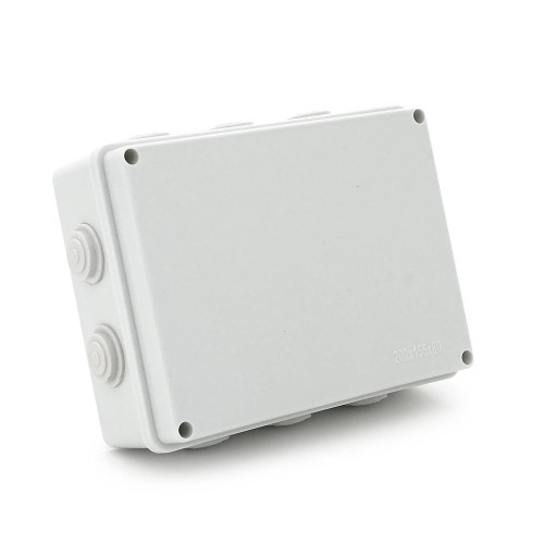 Коробка розподільна зовнішня YOSO 200x155x80 IP65 колір білий, 10 отворів, соски в комплекті, BOX, Q60