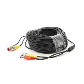 Патчкорд комбінований коаксіальний + живлення BNC + DC 40m, чорний, Q35
