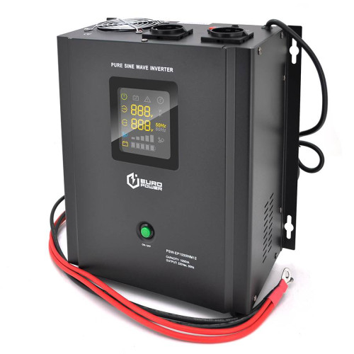 ДБЖ з правильною синусоїдою Europower PSW-EP1000WM12(700 Вт) 10/20А, настінний, під зовнішню АКБ 12В , Q1 (410*330*278) 9,15 кг (312*270(310)*170)