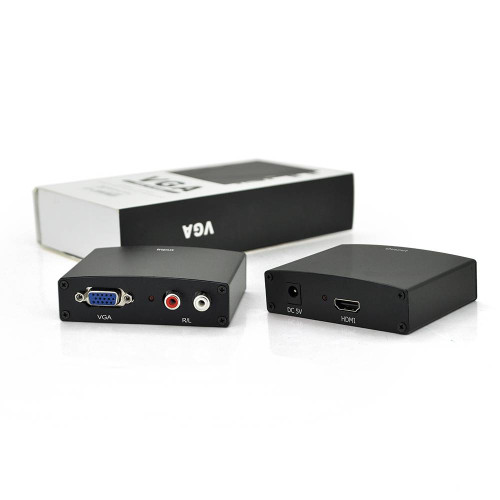 Активний конвертер HDMI (input) на VGA(output)+ Audio Adapter, Black, 4K / 2K, Пакет