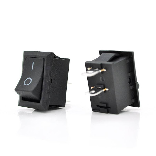 Перемикач ON-OFF KCD1-101, 250VAC/6A, 2 контакти, Black, Q200