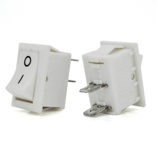 Перемикач ON-OFF KCD1-101, 250VAC / 6A, 2 контакта, White,Q200