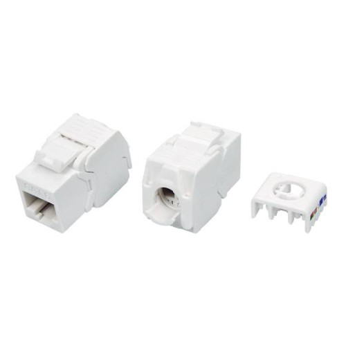 Модульний роз'єм OK-net Кат.6 UTP (180°, toolless) білий