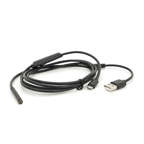 Універсальний ендоскоп 2в1 (USB/MicroUSB) для смартфона/ПК, камера 5.5мм, м'який кабель 1,5м, з LED-підсвічуванням, IP67