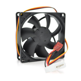 Кулер корпусний Pccooler F82, 80x80x25mm, 12V/0.07A, RPM 1400±10%, 3-pin + MOLEX, Black, Box