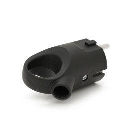 Вилка із заземленням кутова з кільцем, 16A 250V, A112B, Black, Q35