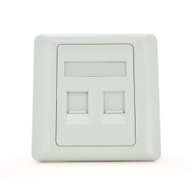 Рамка 86х86 під 2 модулі Keystone Jack RJ-45 кат.5E UTP, 2-port Q100