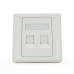 Рамка 86х86 під 2 модулі Keystone Jack RJ-45 кат.5E UTP, 2-port Q100