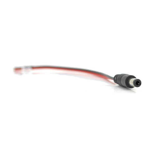 Роз'єм живлення DC-M (D 5,5x2,5мм) => кабель довжиною 25см black -red, Black plugOEM Q100
