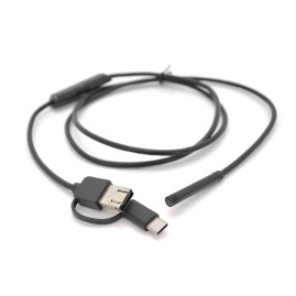 Універсальний ендоскоп 3в1 (USB+MicroUSB/Type-C) для смартфона/ПК, камера 5.5мм, м'який кабель 1м, з LED-підсвічуванням, IP67
