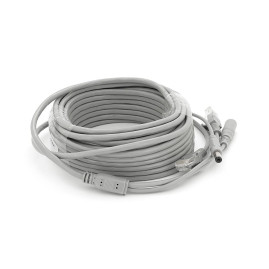 Патчкорд комбінований по кручений парі RJ-45 + DC 10m, сірий, Q60