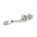 Магнітний кабель PiPo USB 2.0 /Lighting, 1m, 2А, тканинна оплетка, броньований, знімач, Silver, BOX