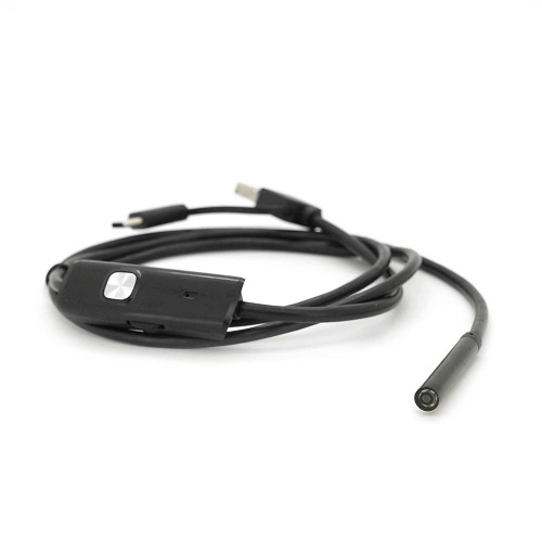 Універсальний ендоскоп 3в1 (USB+MicroUSB/Type-C) для смартфона/ПК, камера 5.5мм, м'який кабель 1м, з LED-підсвічуванням, IP67