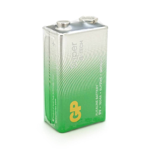 Батарейка лужна GP SUPER ALKALINE 1604AEB-5S1, 9V, крона, 6LF22 10 у вакуумному пакуванні