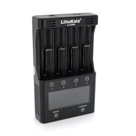ЗУ універсальне Liitokala Lii-500S, СЗУ+АЗУ, 4 канали, LCD дисплей, підтримує Li-ion, Ni-MH та Ni-Cd AA (R6), ААA (R03), AAAA, С (R14)