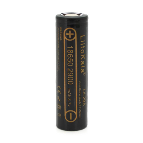 Акумулятор 18650 Li-Ion LiitoKala Lii-29A, 2900mah (2850-2950mah), 3.7V (2.75-4.2V), Black, PVC BOX Q2,цiна за 1 шт