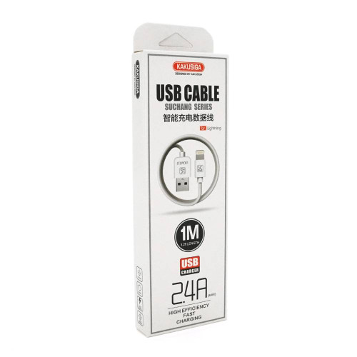 Кабель iKAKU KSC-060 SUCHANG charging data cable series for iphone, White, довжина 1м, 2,4А, BOX