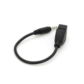 Перехідник USB2.0(F)=> Jack 3.5(M) Stereo, 0,3м, Black, OEM