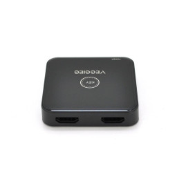 Перемикач двоскерований VEGGIEG V-HD01 HDMI2.0 з живлення через USB, підтримує 2Kx4K, 30Hz, Black, Box