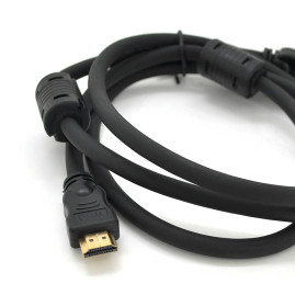 Кабель Premium Ritar PL-HD348 HDMI-HDMI Ultra HD 4K,1080P, 2.0m, v1,4, OD-7.3mm, з фільтром, круглий Black, коннектор Gold, Box, Q120