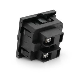 Розетка врізна з заземленням E-08, Input: AC 100-250V 16A, Black
