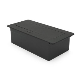 Розетка для підлоги висувна із заземленням J29L, дві розетки + 2 * USB, Input: AC 100-250V 16A, Black