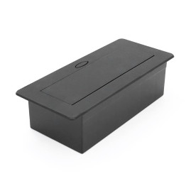 Розетка для підлоги висувна із заземленням J29L, дві розетки + 2 * USB + 2* RJ45, Input: AC 100-250V 16A, Black