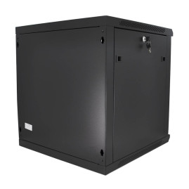 Шафа Merlion 18U, 600*450*897mm (Ш*Г*В)мм загартоване скло, чорна, сталь 1,2мм із замком (у розібраному вигляді!!!)