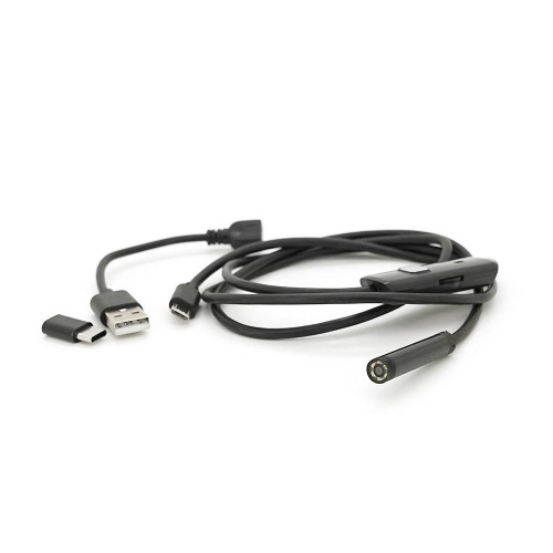 2 в 1 MicroUSB/PC HD ендоскоп, міні камера 7.0 мм, м'який провод, 1м