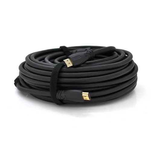 Кабель Ritar PL-HD347 HDMI-HDMI 19+1, Ultra HD 4Kx2K, 2160P, 20.0m, v2,0, OD-8.5mm, з фільтром, круглий Black, конектор Gold, Пакет, Q20