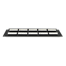 Патч-панель телефонна 50 портів UTP DUAL кат 3 19" не екранована, Black