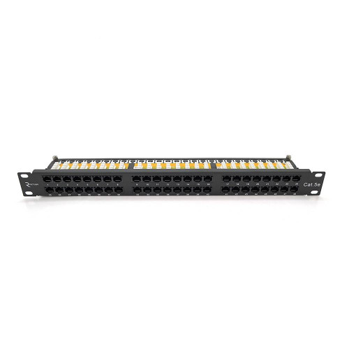 Патч-панель Ritar 48 портiв UTP DUAL кат 5Е 19 "1U НЕ екранована чорна Q10